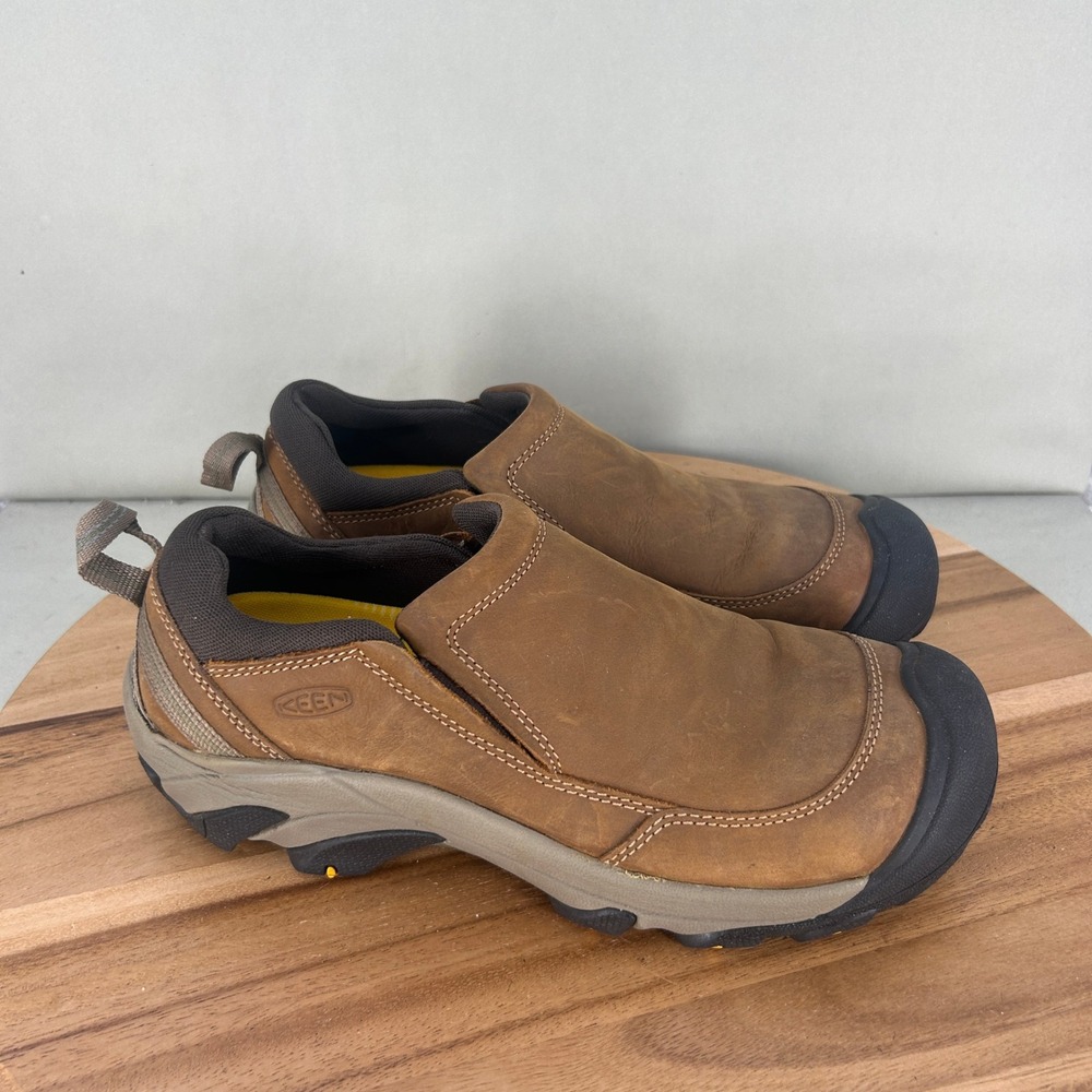 Keen Presidio II Leather Slip On Shoes Womens 10 Brown Hiking Loafers 1025866